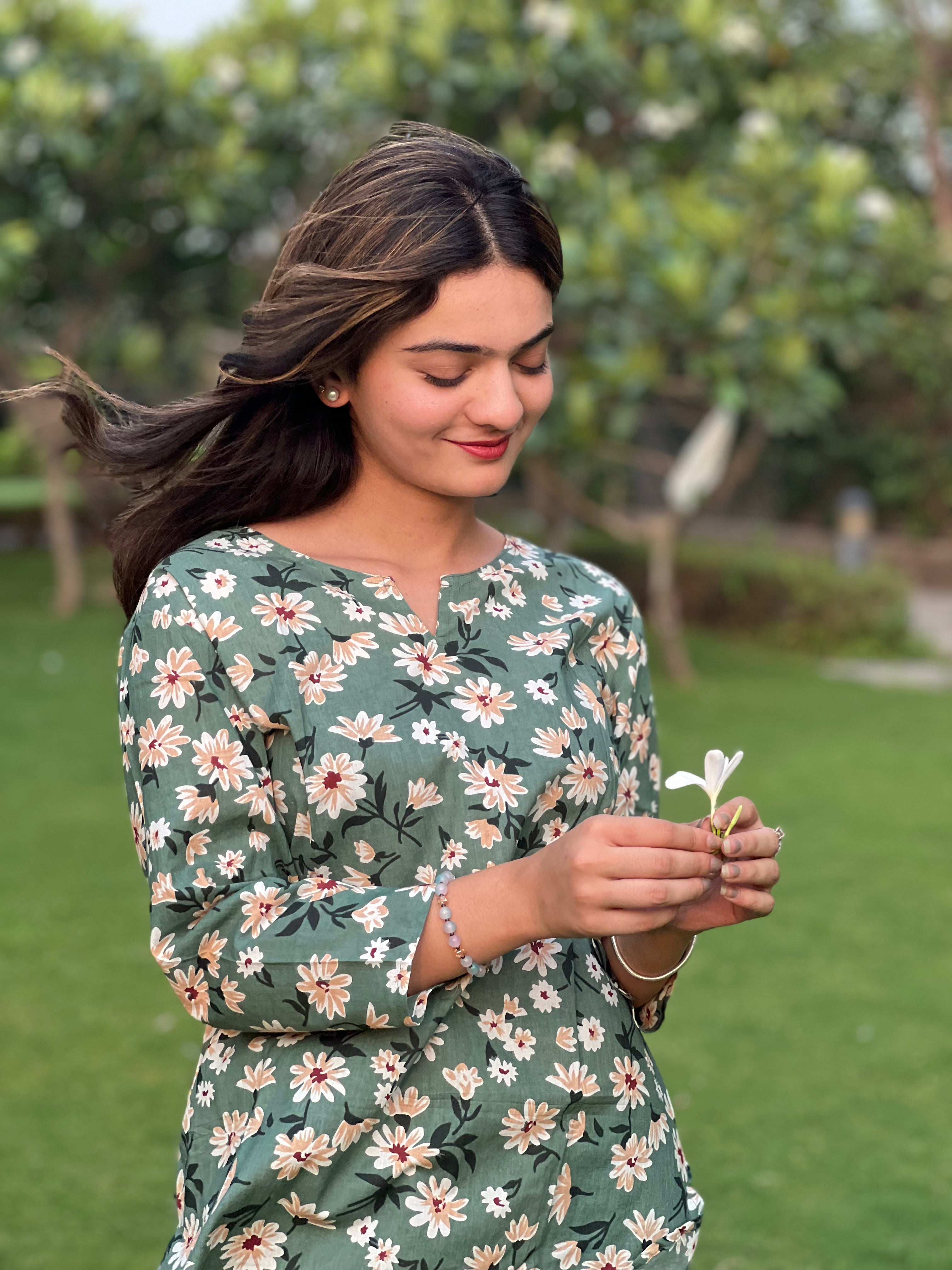 Green Flora - Woman Night & Day Wear