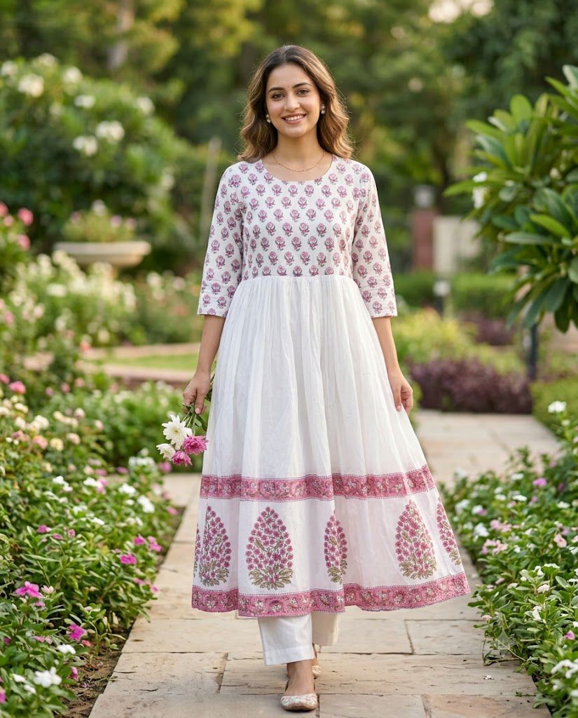 Hand Block Printed Premium Mul Cotton Suit Set