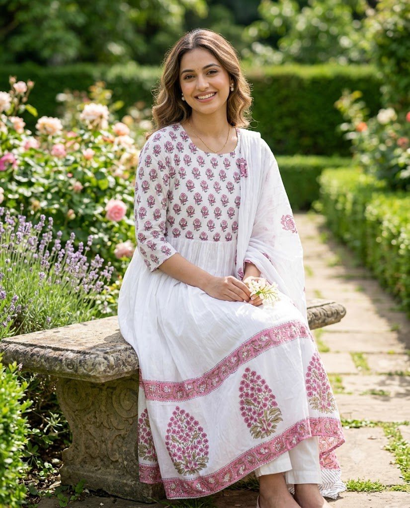 Hand Block Printed Premium Mul Cotton Suit Set